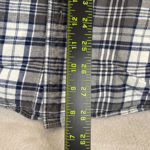 Ridgecut Mens XL Plaid Button-Up Shirt Blue/White 100% Cotton Long Sleeve - Picture 3 of 10